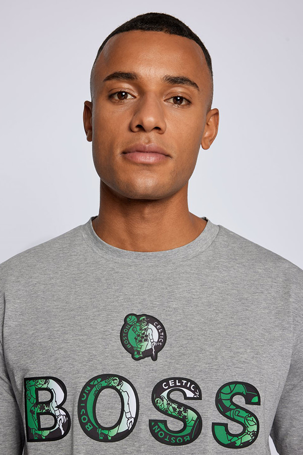 ΜΠΛΟΥΖΑ BOSS x NBA - 045 ΓΚΡΙ